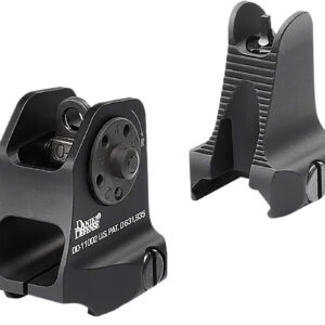 Daniel Defense 1908809116 AR-15 Iron Sight Set  Black Hardcoat Anodized Fixed Front & Rear Sight