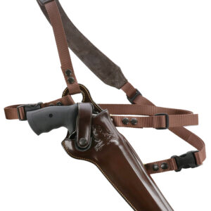 Galco KK148H Kodiak Chest Holster Havana Brown Leather Sholder Strap,Torso Strap Fits Ruger Blackhawk 7.50" Fits Freedom Arms 83 7.50" Right Hand