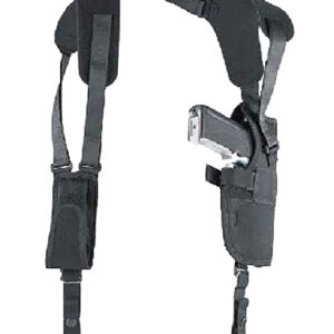 Uncle Mike's 75151 Pro-Pak Vertical Shoulder Holster Shoulder Size 15 Black Nylon Harness Fits Large Semi-Auto Fits 3.75-4.50" Barrel Right Hand