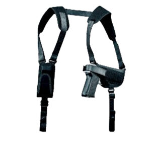 Uncle Mike's 77000 Pro-Pak Horizontal Shoulder Holster Shoulder Size 0 Black Nylon Harness Fits Sm/Med DA Revolver Fits 2-3" Barrel Right Hand