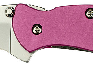 Kershaw 1600PINK Chive  1.90" Folding Drop Point Plain Bead Blasted 420HC SS Blade Pink Anodized Aluminum Handle Includes Pocket Clip