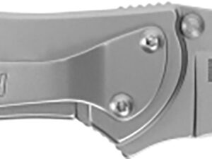 Kershaw 1660 Leek  3" Folding Drop Point Plain Bead Blasted 14C28N Steel Blade, Bead Blasted 410 Stainless Steel Handle Includes Pocket Clip