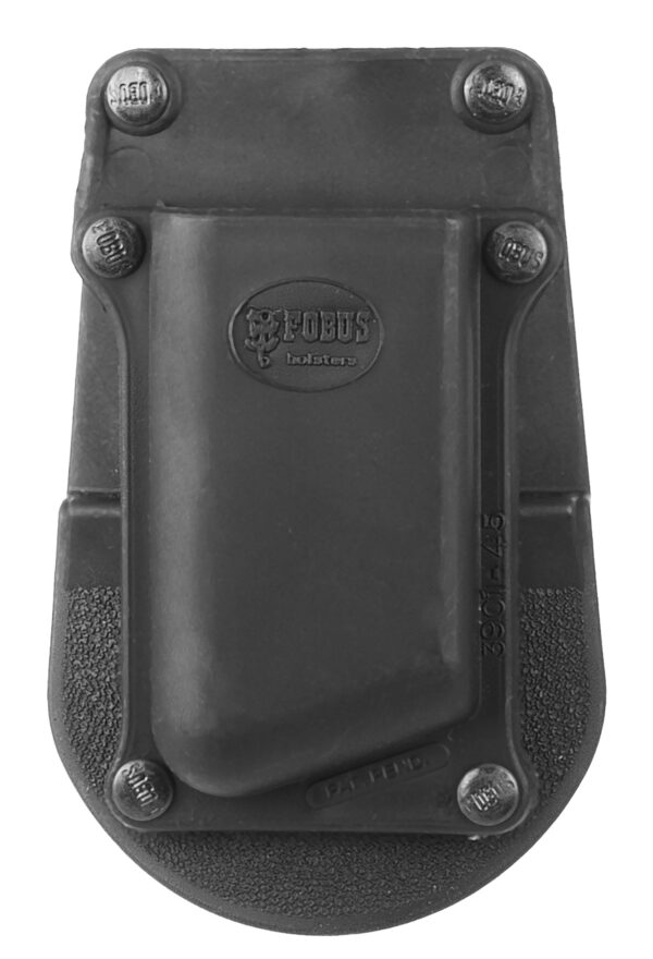 Fobus 390145 Single Mag Pouch  Black Polymer Paddle Compatible w/ Single Stack/1911 Belts 1.75" Wide