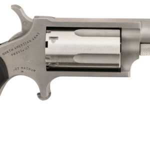 North American Arms 22MGRCHSS Mini-Revolver Carry Combo 22 WMR 5 Shot 1.63" Barrel, Stainless Steel Barrel/Cylinder/Frame, Black Rubber Grip, Includes Exclusive Holster Package