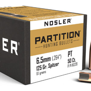 Nosler 16320 Partition  6.5 Creedmoor 125gr Partition Spitzer 50/Box