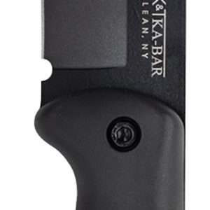 Ka-Bar BK2 Becker Campanion 5.25" Fixed Clip Point Drop Point Plain Black 1095 Cro-Van Blade, Black Ultramid Handle, Includes Sheath