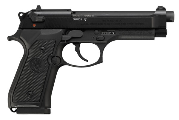 Beretta USA J90A1M9F19 M9  22 LR 15+1 5.30" Black Burniton  Steel Slide & Aluminum with Beavertail Frame w/Checkered Black Aluminum Grip