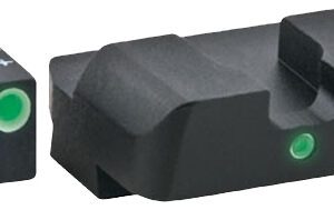AmeriGlo GL101 i-Dot Sight  Set for Glock  Green Tritium White Outline Front Sight-Green Tritium Rear Sight