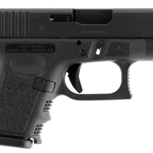 Glock UI2750201 G27 Gen3 Sub-Compact Frame 40 S&W 9+1, 3.43" Black Polygonal Rifled Barrel, Black Cerakote Serrated Steel Slide & Polymer Frame, USA Made