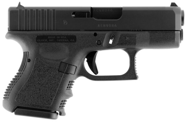 Glock UI2750201 G27 Gen3 Sub-Compact Frame 40 S&W 9+1, 3.43" Black Polygonal Rifled Barrel, Black Cerakote Serrated Steel Slide & Polymer Frame, USA Made