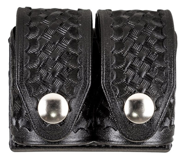 HKS 203BMBN SpeedLoader Case  Double Medium Black Hytrel Belt Loop Belts 2.25" Wide