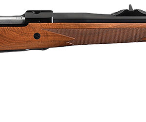 Ruger 37186 Hawkeye African Full Size 375 Ruger 3+1 23" Satin Blued Threaded Barrel, Satin Blued Steel Receiver w/Integral Scope Mount, American Walnut Stock, Right Hand
