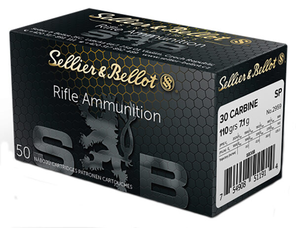 Sellier & Bellot SB30B Rifle  30Carbine 110gr Soft Point 50 Per Box/20 Case