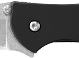 Kershaw 1660SWBLK Leek  3" Folding Drop Point Plain Stonewashed 14C28N Steel Blade Black Anodized Aluminum Handle Includes Pocket Clip