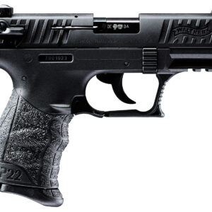 Walther Arms 5120333 P22 *CA Compliant 22 LR 10+1 3.42" Matte Black Tenifer Serrated/Steel Slide, Black Polymer Frame w/Picatinny Rail, Black Interchangeable Backstrap Grips