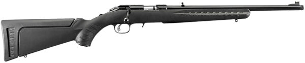 Ruger 8305 American Rimfire  Full Size 22 LR 10+1 18" Satin Blued Threaded Barrel, Satin Blued Drilled & Tapped Steel Receiver, Black Synthetic Adjustable Stock, Right Hand