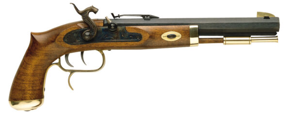 Traditions P1100 Trapper  SAO 50 Cal #11 Percussion 9.75" 1rd Blued Frame & Barrel Hardwood Grip