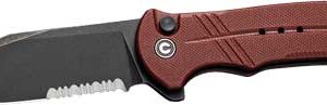 CIVIVI KNIFE COGENT 3.47" - BURGUNDY G10/BLACK STONEWASH