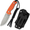 CIVIVI KNIFE TIMBERBARK 3.2" - FIXED ORANGE/SATIN G10 STNWASH - Image 3