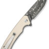 CIVIVI KNIFE MERIT 3.28" IVORY - G10/DAMASCUS LINER LOCK - Image 3