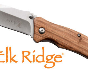 MC ELK RIDGE TRAVERSE 3.1" - DROP POINT FLDR ZEBRA WOOD/SS