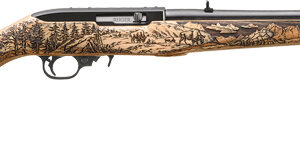 RUGER 10/22 22LR BISON SCENE - BLUED NATURAL LAMINATE STOCK