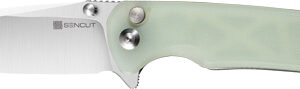 SENCUT KNIFE SACHSE 3.47" - NATURAL G10/SATIN BUTTON LOCK