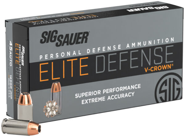 SIG AMMO 45ACP 230GR ELITE V-CROWN JHP 50/20