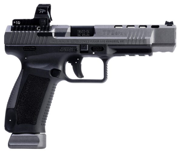 CANIK TP9SFx Pistol - Tungsten | 9mm | 5.2" Barrel | 2 - 20rd Mag | Full Accessory Kit | Includes MeCanik MO2 Optic