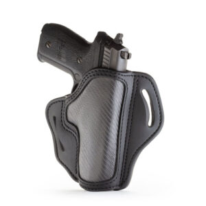 PROJECT STEALTH OPEN TOP BELT HOLSTER - BLACK, RIGHT HANDED, CARBON FIBER, BERETTA 92FS, BH2.3