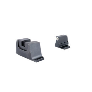 SUPPRESSOR/OPTIC HEIGHT SIGHTS - M&P C.O.R.E., FRONT WHITE OUTLINE/GREEN TRITIUM, REAR METAL