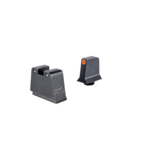 SUPPRESSOR/OPTIC HEIGHT SIGHTS - GLOCK SLIM FRAMES, FRONT ORANGE OUTLINE/GREEN TRITIUM, REAR BLACK OUTLINE/GREEN TRITIUM