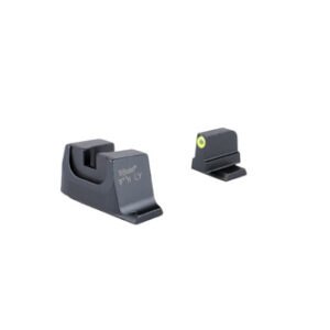 SUPPRESSOR/OPTIC HEIGHT SIGHTS - M&P C.O.R.E., FRONT YELLOW OUTLINE/GREEN TRITIUM, REAR METAL