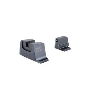 SUPPRESSOR/OPTIC HEIGHT SIGHTS - M&P C.O.R.E., FRONT BLACK OUTLINE/GREEN TRITIUM, REAR METAL