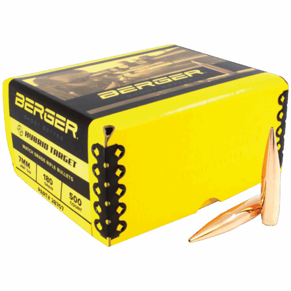 Berger Match Grade Target Bullets 7mm .284" 180 gr HYBRID TARGET 500/ct