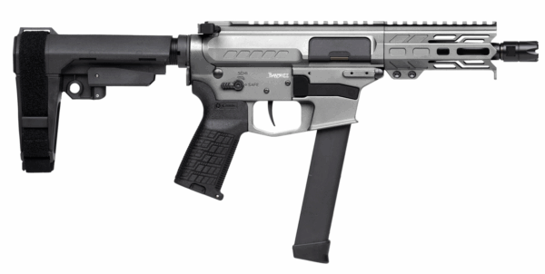 CMMG PISTOL, BANSHEE, MKGS, 9MM, 5", TUNGSTEN W/ADJ RIP BRACE