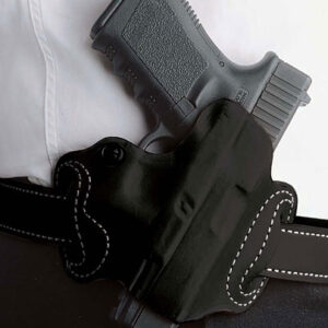 DESANTIS MINI SLIDE HOLSTER - OWB RH LEATHER SIG P365 BLACK