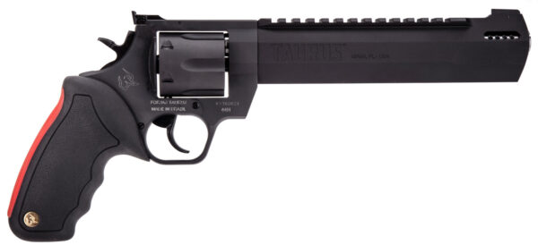 Taurus 2-440081RH Raging Hunter  44 Rem Mag 6rd 8.37" Black Stainless Steel Barrel Matte Black Oxide Steel Frame & Cylinder Black Rubber with Integrated Red Cushion Insert Grip