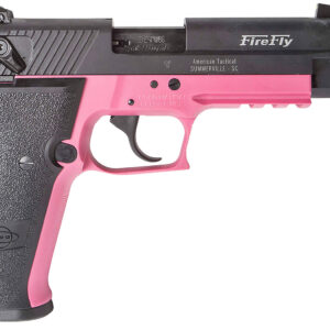 GSG GERG2210TFFP FireFly  22 LR 10+1 4.90" Black Steel/Threaded Barrel & Serrated Slide, Pink Zinc Alloy w/Beavertail Frame, Black Polymer Grip