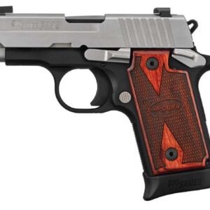 SIG SAUER P238 TWO TONE 380ACP 2.7" STS/BLK WALNUT GRIPS 1-6RD 1-7RD MAG