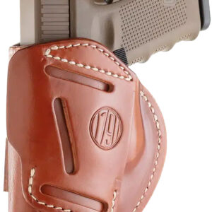 1791 Gunleather 4WH5CBRR 4-Way  IWB/OWB 05 Classic Brown Leather Belt Clip Fits S&W M&P/Springfield XD/Glock 17/HK VP9