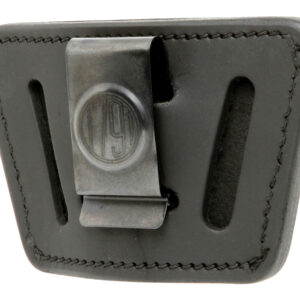 1791 Gunleather UIWSBLA UIW  IWB/OWB Black Leather Belt Clip Fits Most Small-Mid Frame Autos Ambidextrous