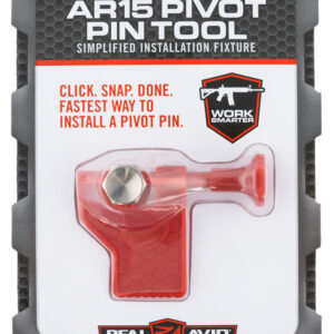 Real Avid AVAR15PPT Pivot Pin Tool Red Polymer Rifle for AR-15 Includes Detent Plunger, Large Pin, & Install Tool
