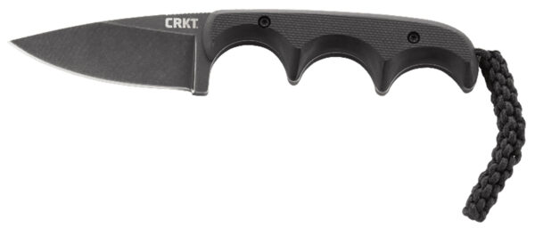 CRKT 2384K Minimalist  2.16" Fixed Drop Point Plain Black Stonewashed 5Cr15MoV SS Blade/Black G10 Handle Includes Lanyard/Sheath