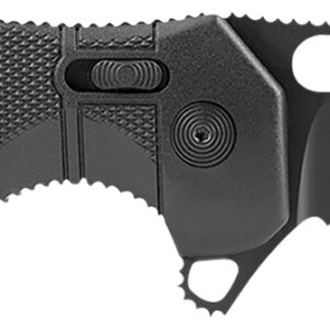 S.O.G SOG12210557 Seal XR 3.90" Folding Clip Point Part Serrated Black Cerakote S35VN SS Blade/Black GRN Handle Includes Belt Clip