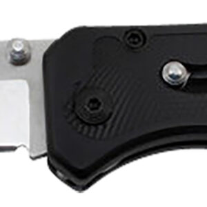 S.O.G SOGFLA1001CP Flare  3.50" Folding Plain Clip Point Satin Polished/Black GRN Handle