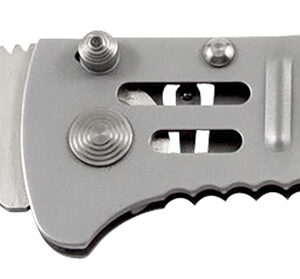 S.O.G SOG-SJ31-CP SlimJim  3.18" Folding Clip Point Plain Satin AUS-8A SS Blade Bead Blasted 420 Stainless Steel Handle Includes Belt Clip