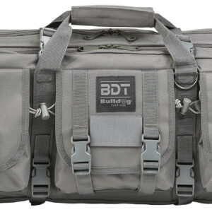 Bulldog BDT6037SG BDT Tactical Double 37" Seal Gray Nylon, 3 Accessory Pockets, Deluxe Padded Backstraps Lockable Zippers, Padded Internal Divider