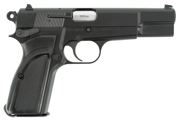 Inglis 12000000 L9A1  9mm Luger 15+1 4.70" Black Steel Barrel, Black Chrome Steel Slide & Frame
