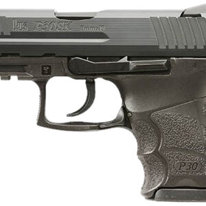HK 81001105 P30SK V1 LEM Sub-Compact Frame 9mm Luger 12+1/15+1 3.27" Black Steel Barre, Black Cerakote Steel Slide, Polymer Frame w/Picatinny Rail, Black Interchangeable Backstrap Grip, Ambidextrous